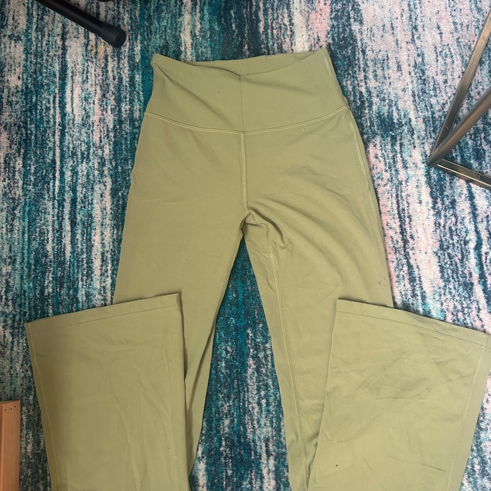 Lululemon Athletica Sage Green Flared Pants